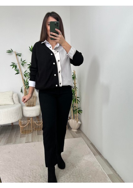 Siyah Kesik Paça Zr Boy Fit Jean Pantolon indirimleri