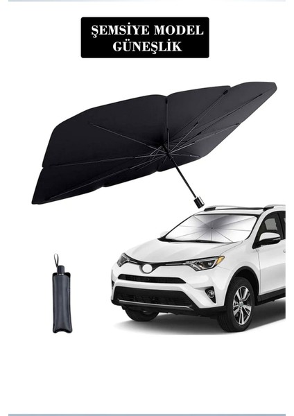 Yeni Model Araba Güneş Gölge Koruyucu Şemsiye Oto Ön Cam Güneşlik Dikiz Ayna Bölmeli 125*65CM fiyatları