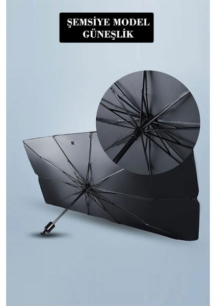 Yeni Model Araba Güneş Gölge Koruyucu Şemsiye Oto Ön Cam Güneşlik Dikiz Ayna Bölmeli 125*65CM fırsatları