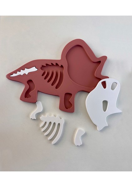 Triceratops Dinazor Çocuk Okul Kreş Eğitici Öğretici Sevimli Puzz