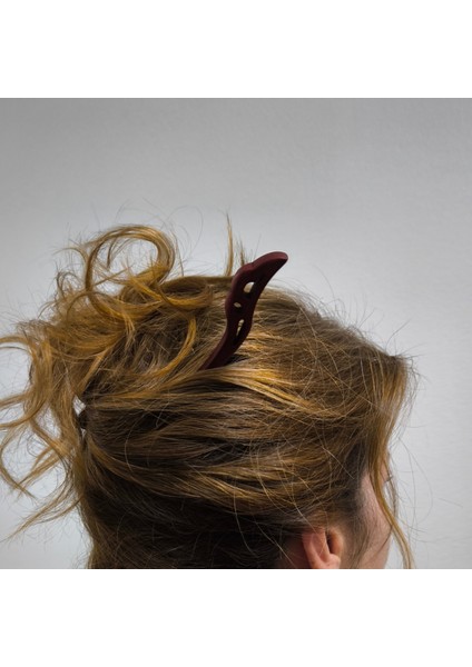 Zarafeti Tamamlayan Geleneksel Çin Tarzı Sandal Ağacından Kahve Rengi Bozalı Şık Saç Iğneleri / Tokaları - Her Anınıza Şıklık Katın!