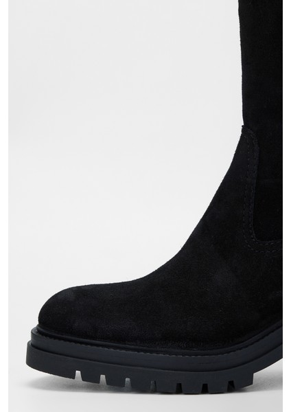 Kadın Siyah Süet Deri Çizme 957 40304 Bn Cızme SK23/24 modelleri