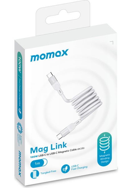 Maglınk Manyetik Usb-C To Usb-C 1mt 100W Şarj Kablosu