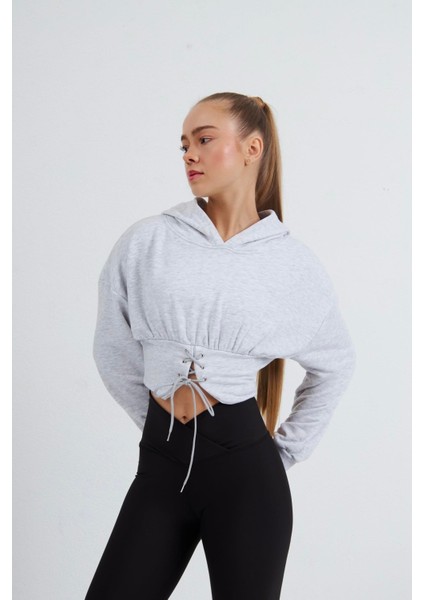 Alejandro Gri Bağcıklı Sweatshirt