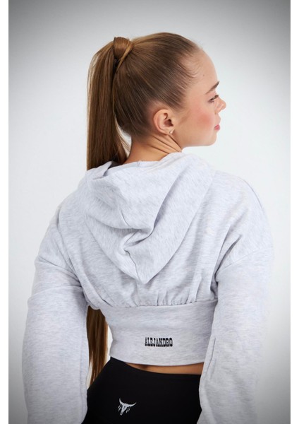 Alejandro Gri Bağcıklı Sweatshirt