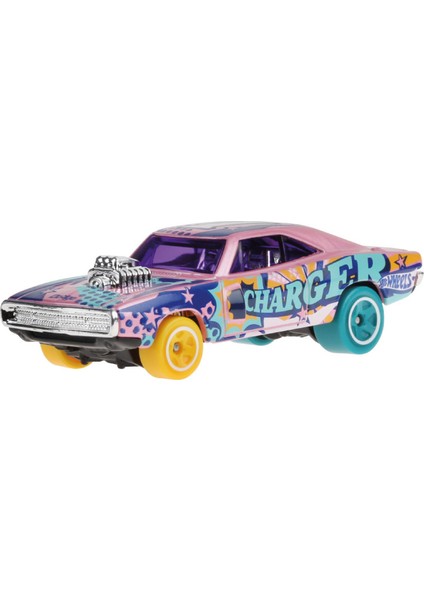 1/64 Ölçek Tekli Regular Arabalar HTD47 Hw Art Cars / '70 Dodge Charger R/t (Pembe) fiyatları