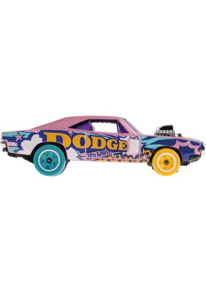 1/64 Ölçek Tekli Regular Arabalar HTD47 Hw Art Cars / '70 Dodge Charger R/t (Pembe) modelleri