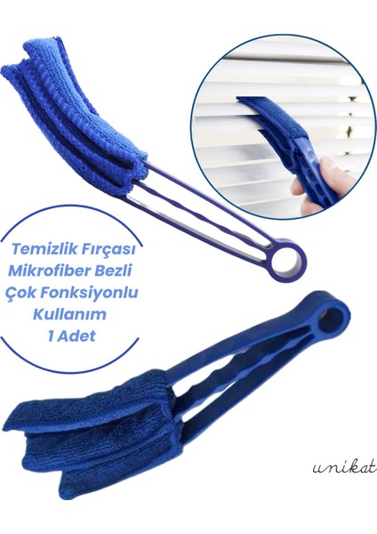 Oto Klima ve Havalandırma Temizlik Fırçası - Mikrofiber Bezli - Çok Fonksiyonlu Kullanım 1 Adet