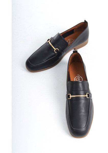 Tina Model Deri Tokalı Kadın Günlük Loafer Babet modelleri