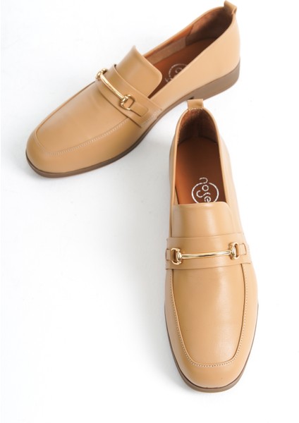 Tina Model Deri Tokalı Kadın Günlük Loafer Babet modelleri