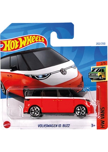 1/64 Ölçek Tekli Regular Arabalar HTB94 Hw Vans / Volkswagen Id. Buzz (Turuncu)