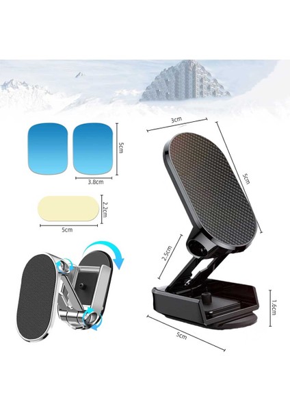 Dirsekli Araç Telefon Tutucu Siyah