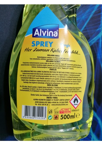 Alvina Oda Spreyi Nergis 500 ml