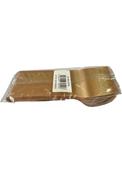 Plastik Gold Altın Renkli Lü x Parti Doğum Günü Çatal - 18 cm . - 25 Adetlik Paket modelleri