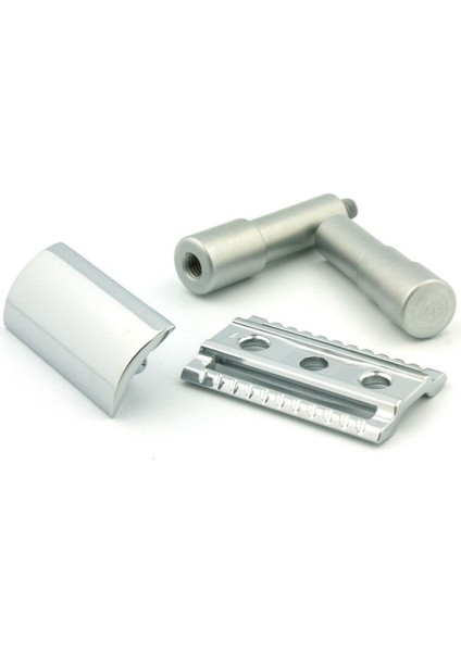 46C Seyahat Çantalı Taşınabilir Tıraş Makinesi Taraklı 4 Parçaya Bölünen 100 mm Metal Klasik Tıraş