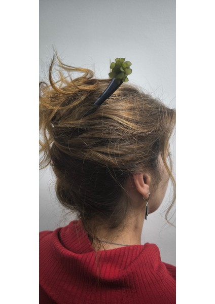 Zarafeti Tamamlayan Geleneksel Çin Tarzı Çiçekli, Sandal Ağacından Siyah Bozalı Şık Saç Iğneleri / Tokaları - Her Anınıza Şıklık Katın!