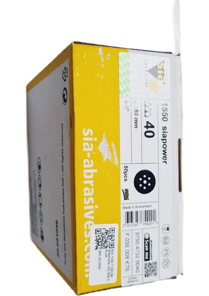 1550 Siapower Zımpara 150 mm 40 Kum | Ahşap İşlerinizde Mükemmel Sonuçlar | 25 Adet