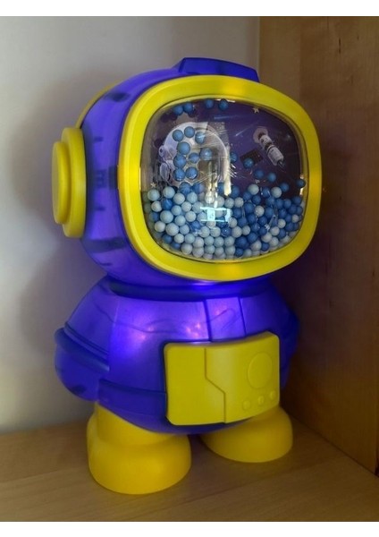 Işıklı Astronot Tasarımlı Kumbara 11 cm x 11 cm 17,6 cm lacivert fiyatları