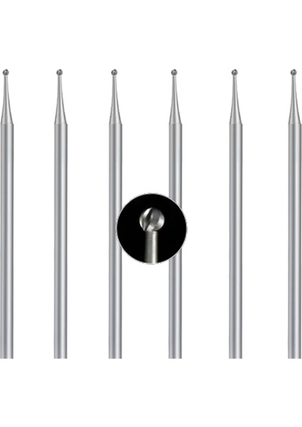 6 Adet Küresel Freze Seti, 3/32 Inç Saplı Küre Frezeler Oyma Uçları (1,5 Mm) (Yurt Dışından)