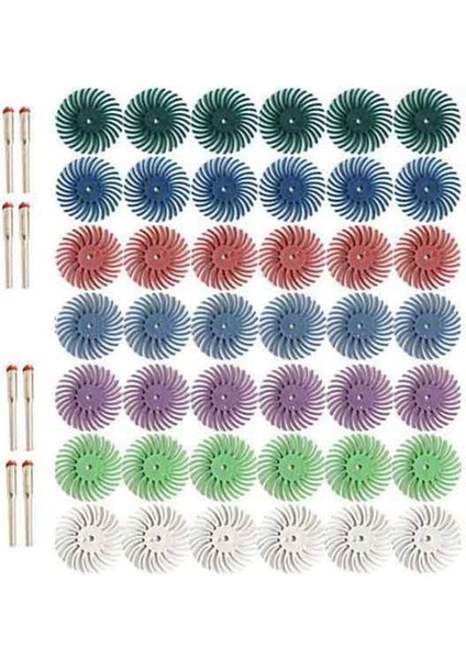 50 Kazınmış Parlatma Diskleri 3mm Bağlantı Çubuğu Parlatma Tekerleği (Yurt Dışından)