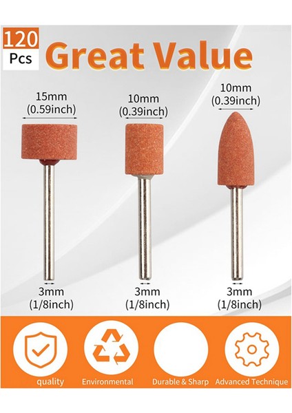 Döner Alet Için 60 Adet Zımpara Uçları, Güçlü Taşlama Taş Uçları (Yurt Dışından) indirimleri