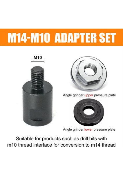 Açı Taşlama Makinesi M14 Ila M10 Adaptörü Dişli Dönüştürücü Adaptörü (Yurt Dışından)