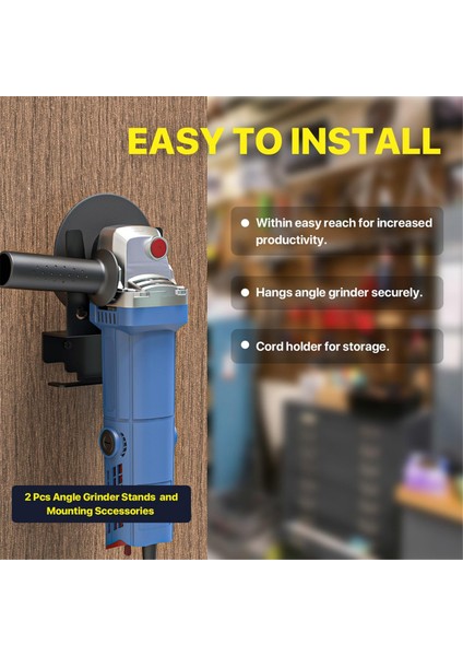 2 Paket Açı Taşlama Makinesi Tutucu, Açı Taşlama Makinesi Standı Alet Duvar Montajı (Yurt Dışından) indirimleri