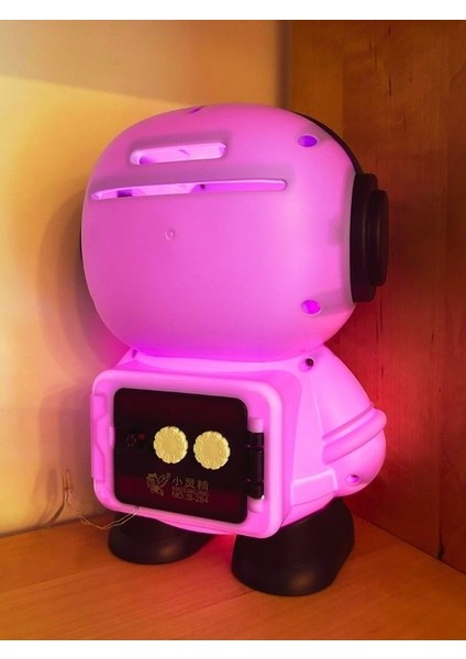 Işıklı Astronot Tasarımlı Kumbara 11 cm x 11 cm 17,6 cm mor Renk modelleri