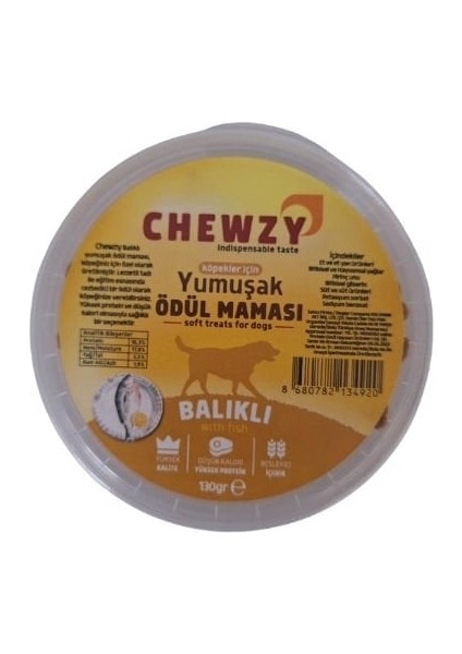 Balıklı Yumuşak Köpek Ödül Maması 130gr