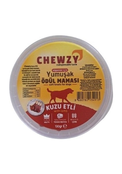 Kuzulu Yumuşak Köpek Ödül Maması 130 gr