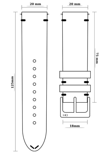 R4142S Roder Deri Kayış - Kahverengi - 22MM fırsatları