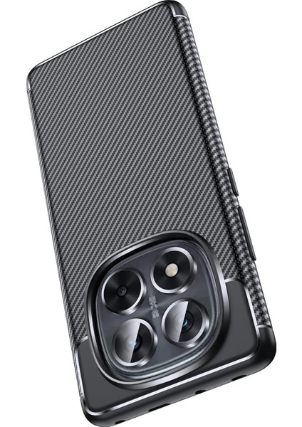 Xiaomi Poco X7 Kılıf Kamera Korumalı Karbon Desenli Renk Atmaz Koruyucu Silikon Kapak