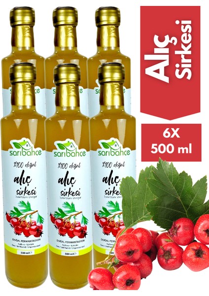 Alıç Sirkesi 500 ml 6'lı Paket - Organik Doğal Fermente