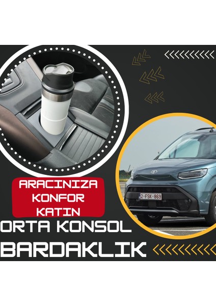 Toyota Proace City Uyumlu Orta Konsol Çapraz Bardaklık 2019-2024 Modellerle Uyumlu fiyatları