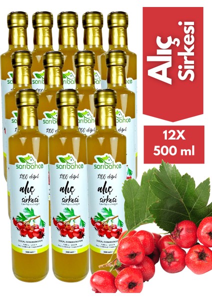 Alıç Sirkesi 500 ml 12'li Paket - Organik Doğal Fermente