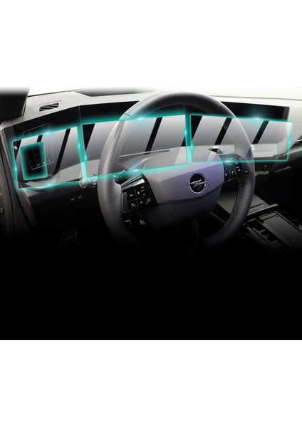 Opel 2022-24 Astra Pure Panel 10" Navi 10" Göst.paneli (3 Parça) Proactive Ekran Koruyucu