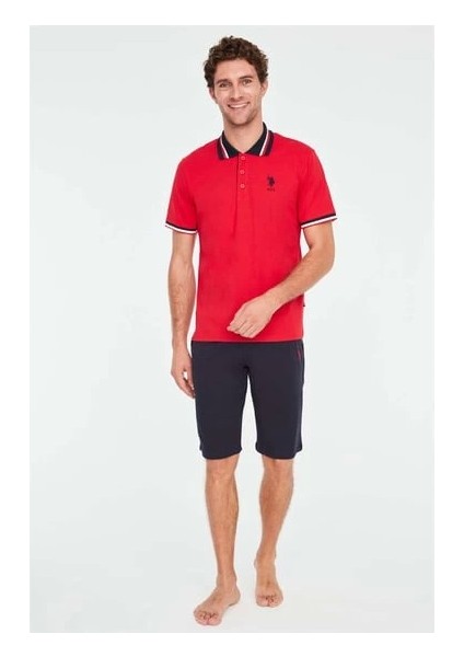 Erkek Kırmızı T-Shirt Şort Takımı
