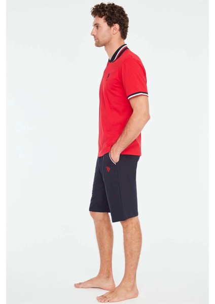 Erkek Kırmızı T-Shirt Şort Takımı