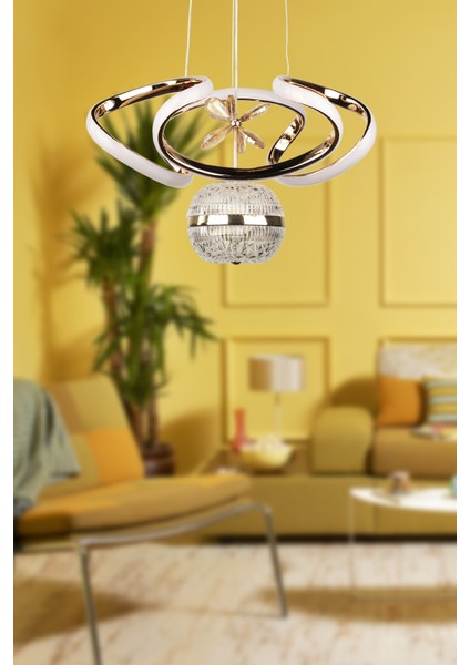 Dron 35.lik Ledli Avize Gold Kaplama