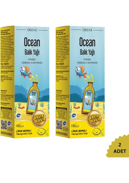 Ocean Balık Yağı Şurubu Omega 3 Limon Aromalı