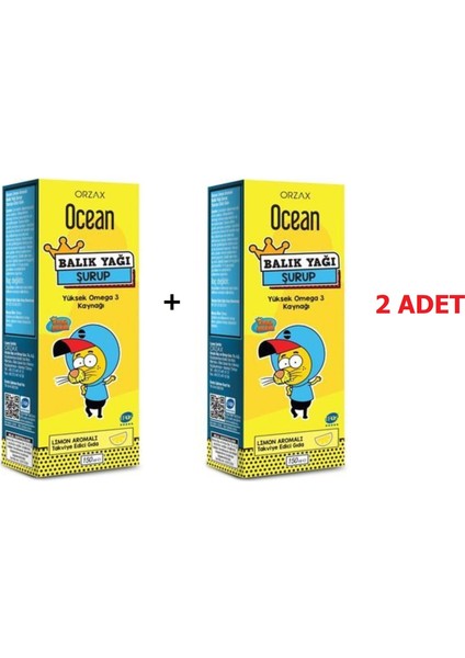 Ocean Balık Yağı Şurubu Omega 3 Limon Aromalı
