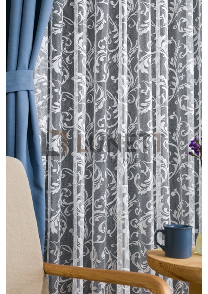 Kullanıma Hazır Sarmaşık Desen (1x2.5) Orta Pile Tül Perde fiyatları