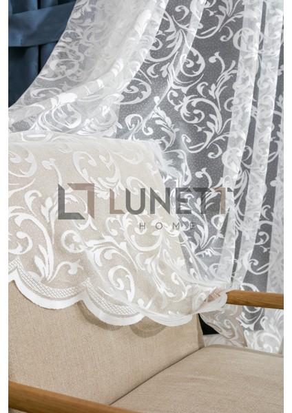 Kullanıma Hazır Sarmaşık Desen (1x2.5) Orta Pile Tül Perde modelleri