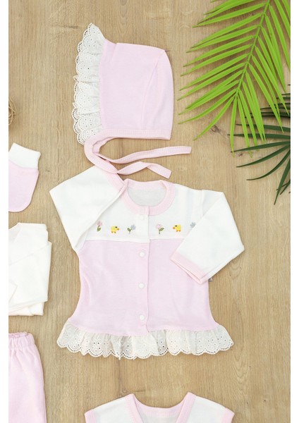 Kız Bebebek Yenidoğan 10 Lu Lüks Hastane Çıkışı Zıbın Seti STL6917 fırsatları