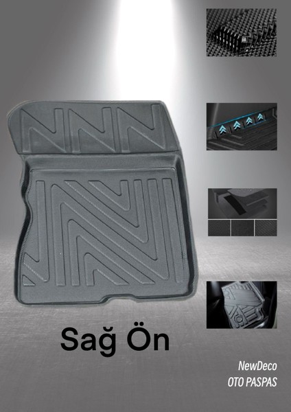 NewDeco Audi Q2 2016 Sonrasi Için 5,5d Carbon Style Havuzlu Paspas - Tpe Malzeme