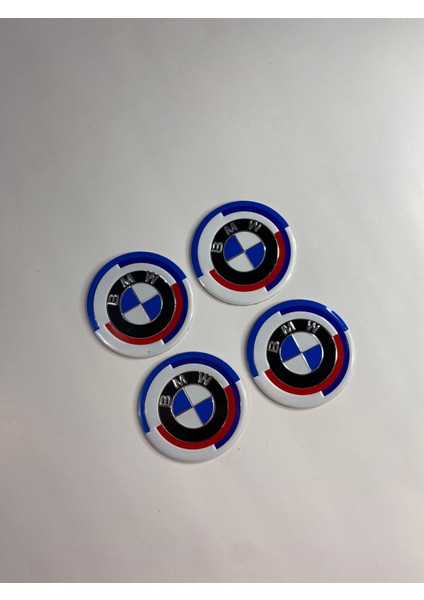 Bmw 50.yıl Yapıştırma Jant Göbek Stickerı 60MM