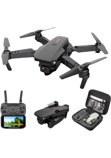 E88 Pro Yarış Drone ile 1080P Hd Çift Kamera Profesyonel Uzun Mesafe Drones Mini Akıllı Konumlandırma Uzaktan Kumandalı Drone