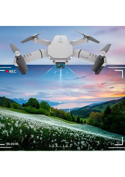 E88 Pro Yarış Drone ile 1080P Hd Çift Kamera Profesyonel Uzun Mesafe Drones Mini Akıllı Konumlandırma Uzaktan Kumandalı Drone