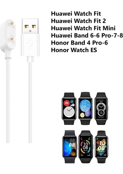 Samsung Galaxy Fit 3 (SM-R390) Uyumlu Yüksek Kalite Şarj Kablosu (Beyaz)