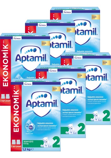 2 Devam Sütü Yeni Formül 1200 gr x 6 Adet